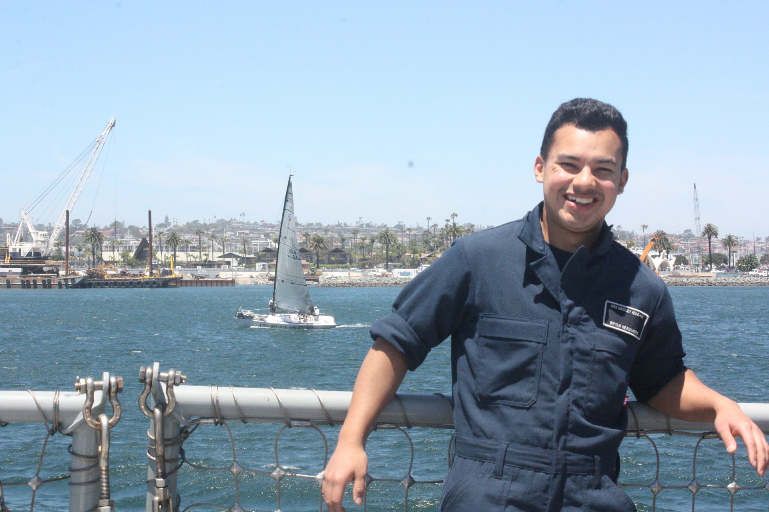 Bryan Hernandez while on duty with the U.S. Navy.