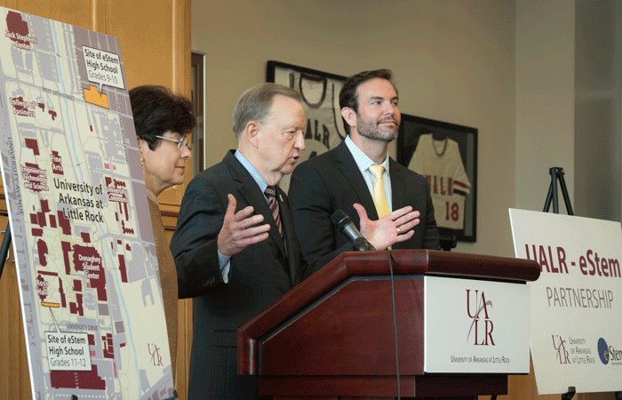 UALR and eStem leaders announce a new partnership