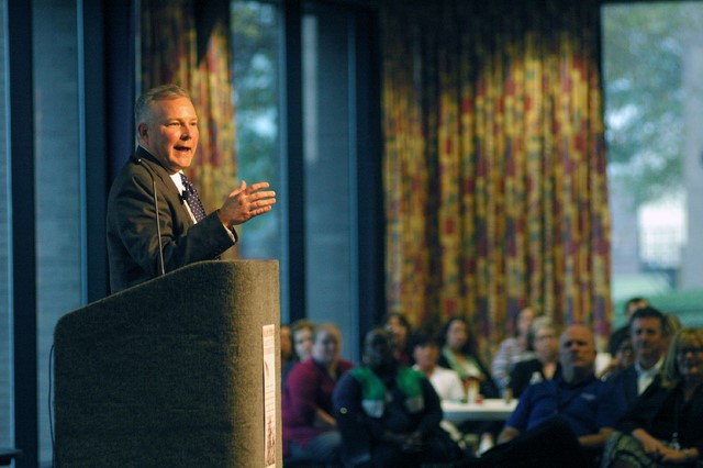 photo of Tim Griffin speaking behind a podium