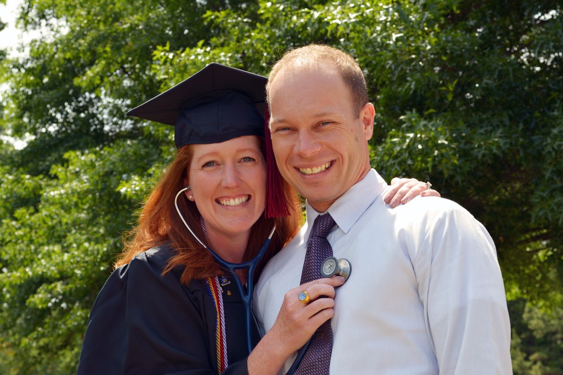 Raegan Austin, a 2016 UALR graduate, poses with her husband, Michael.