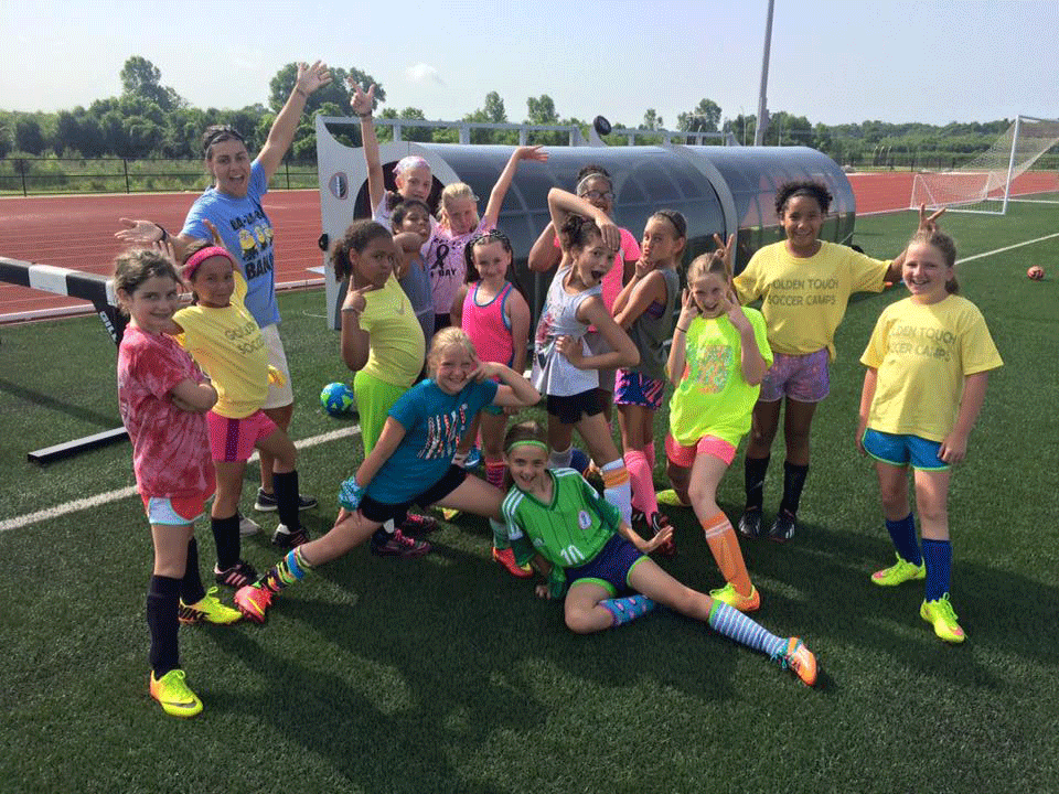 Local students participate in Golden Touch Soccer Camp.
