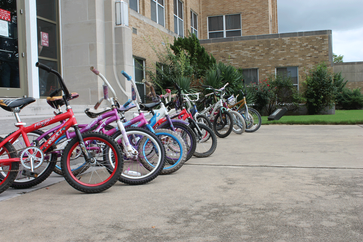 New students at the Bowen School of Law built 23 bikes to donate to Recycle Bikes for Kids.