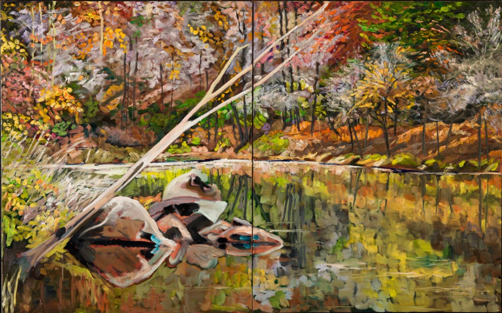 Chancellor Andrew Rogerson's work, "Riding with Jack, Granny Hollow Road," is one of 12 paintings that will be on display from May 8-31 at the UA Little Rock Art Gallery 1.