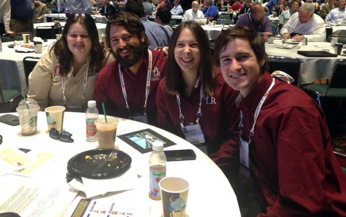 Four students won $2,000 scholarships to attend the American Society for Healthcare Engineering conference Aug. 6-9 in Indianapolis. The students, pictured from left to right, are Heather Hightower, Blake Johnston, Amanda Hall, and Sam Kincannon.