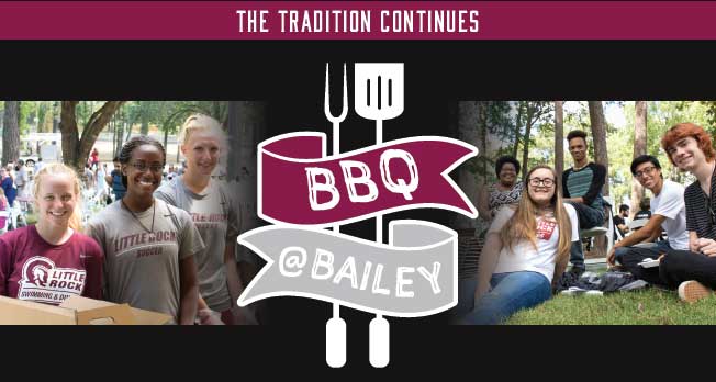 The annual BBQ at Bailey event will be held from 11:30 a.m. to 1:30 p.m. at the Bailey Alumni and Friends Center on the UA Little Rock campus.
