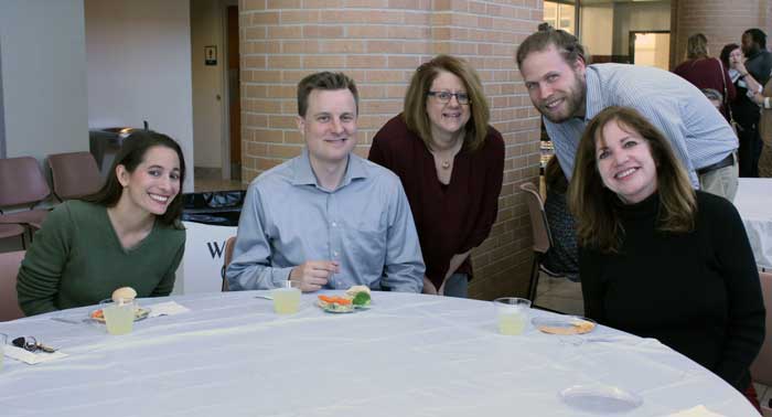 University of Arkansas at Little Rock staff members enjoy good food and company during the 2016 Fall Open House in the Donaghey Student Center.