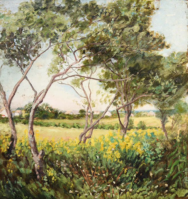 Through the Trees, oil on canvas by Kate Freeman Clark