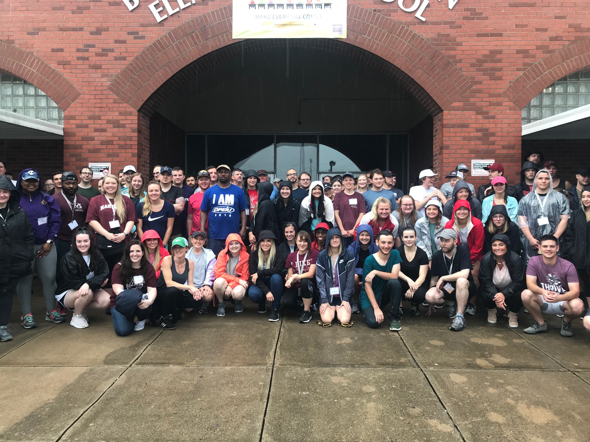 2019 Bowen School of Law student service project at Booker T. Washington Elementary School Aug. 10