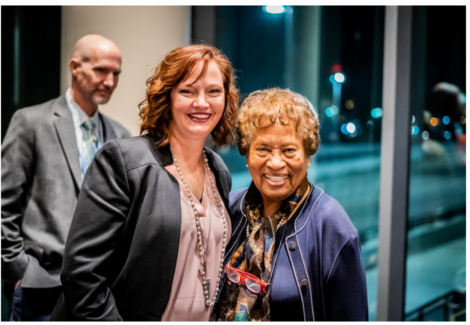 UA Little Rock graduate Leslie Oden and Dr. Joycelyn Elders, the former director of the Arkansas Department of Health and U.S. surgeon general under President Bill Clinton.