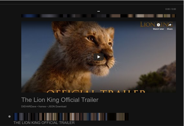 Moviebarcode, a technique used to summarize videos by compressing an entire video into a single image, to systematically categorize and analyze videos on YouTube.