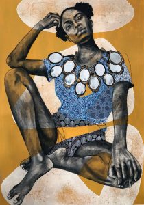 Delita Martin, Mirror Mirror, Mixed media on paper, Photo courtesy of artist 