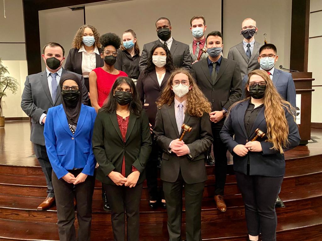 UA Little Rock students complete at the Bilateral Chamber Regional Model Arab League.