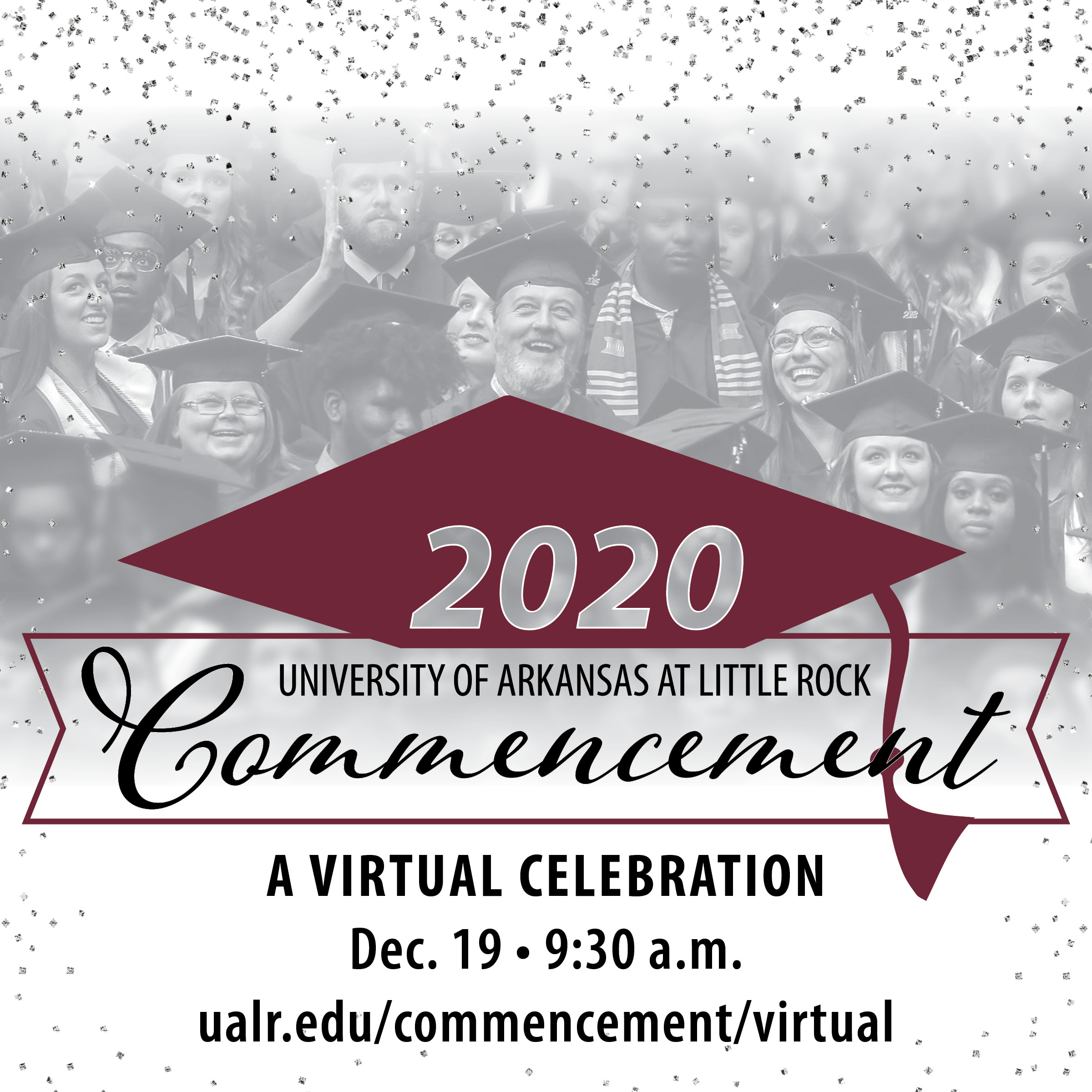 The virtual commencement celebration will begin at 9:30 a.m. on Dec. 19.