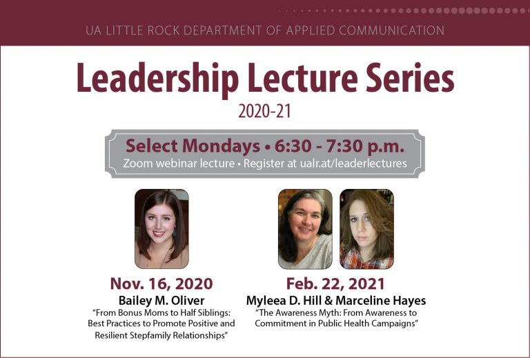Two Arkansas State University professors will discuss awareness of public health campaigns in the next UA Little Rock Leadership Lecture Series on Feb. 22.