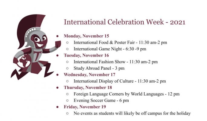 International Celebration Week Schedule