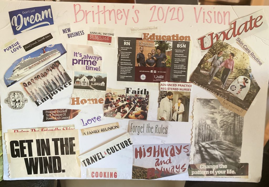 Brittney Harding's vision board