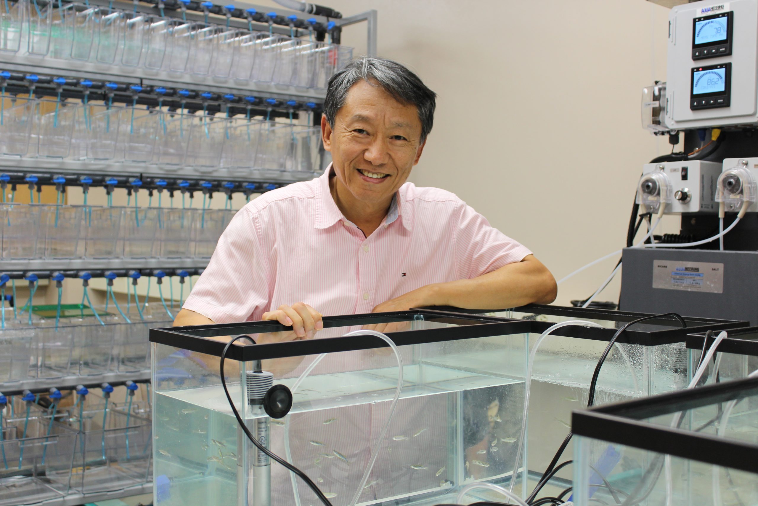Dr. Lei Li serves as chair of the Department of Biology. Photo by Angie Faller.