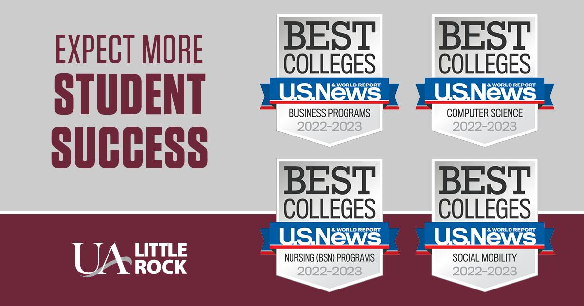 U.S. News and World Report has recognized the University of Arkansas at Little Rock for being a top university in social mobility for its students as well as for its excellent academic programs in nursing, business, engineering, and computer science.