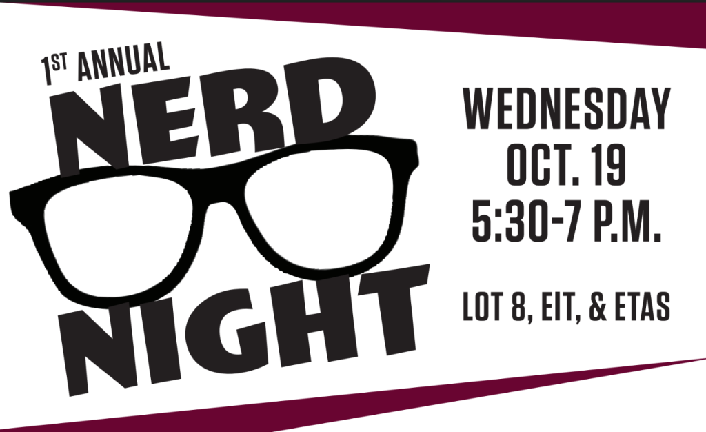 Join us for Nerd Night from 5:30-7 p.m. on Oct. 19.