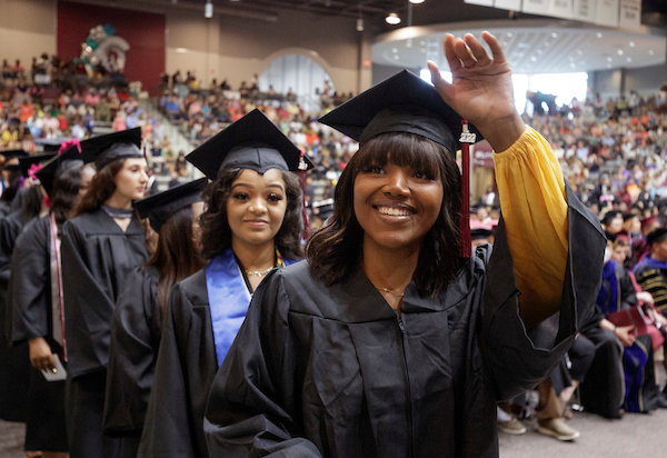 Students participate in the 2022 Spring Commencement ceremony to celebrate their graduation