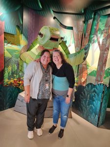 Stuart Tonemah's daughters Ginny Tonemah Underwood and Keri Tonemah Parks visit the First Americans Museum in Oklahoma City.