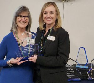 Elizabeth Small and Cathy Tuggle, Real Estate Advisory Board member, attend the Fifth Annual Commercial Real Estate Awards Ceremony.