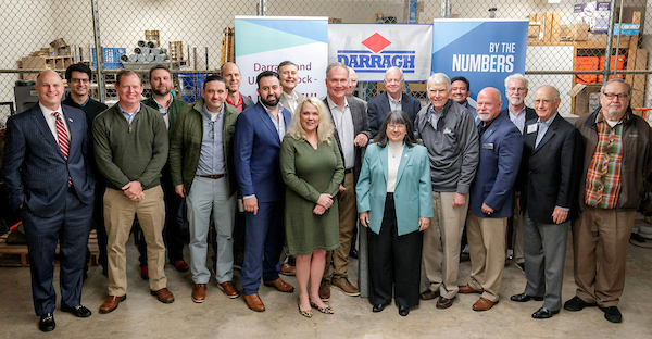 UA Little Rock staff and community partners participate in a dedication ceremony for the newly renovated Darragh Company Concrete Lab in the Department of Construction Management and Civil and Construction Engineering at UA Little Rock.