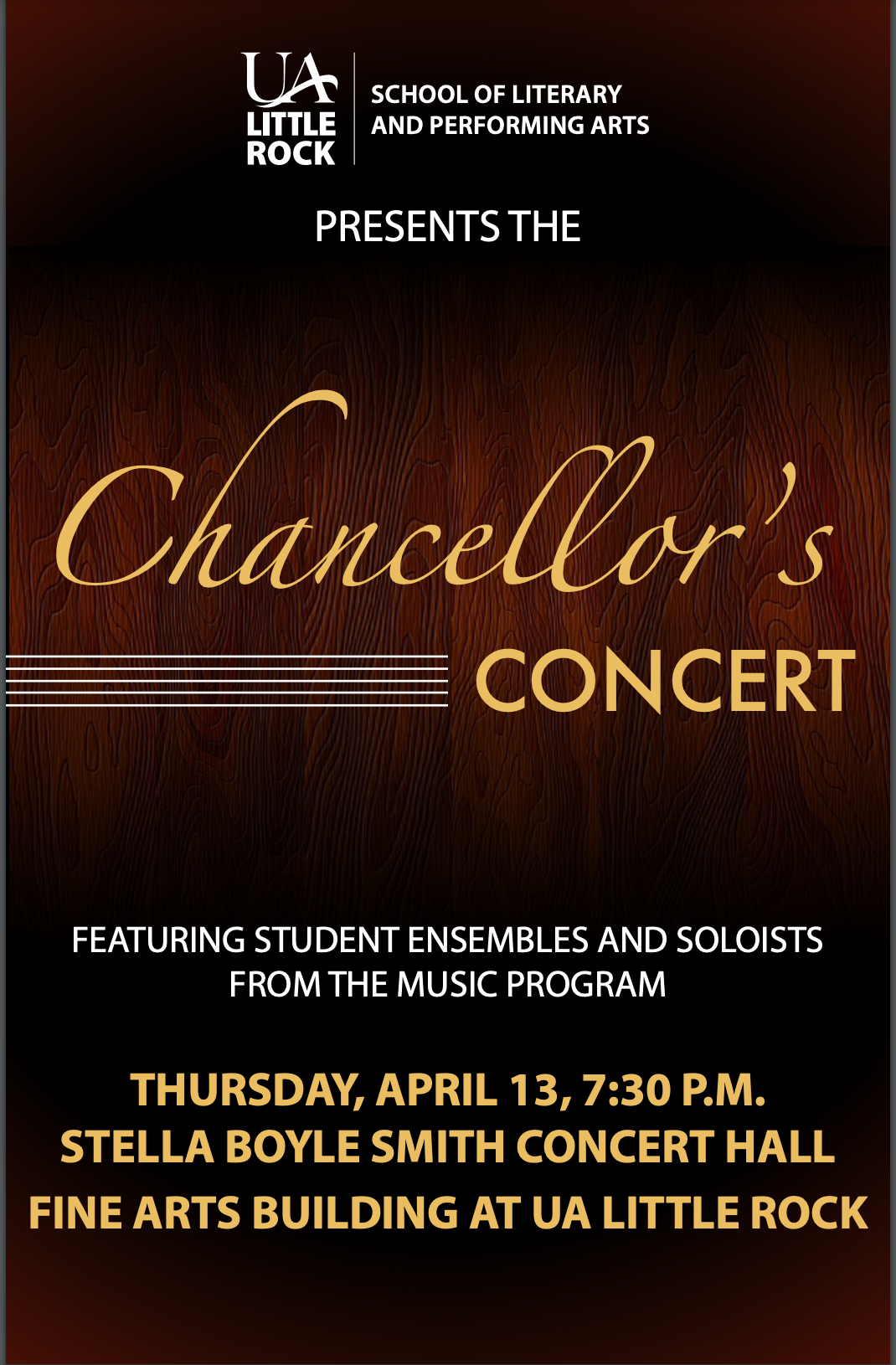 Join us for the Chancellor's Concert on April 13!