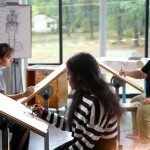 UA Little Rock students participate in a drawing and painting class at the Windgate Center of Art and Design.