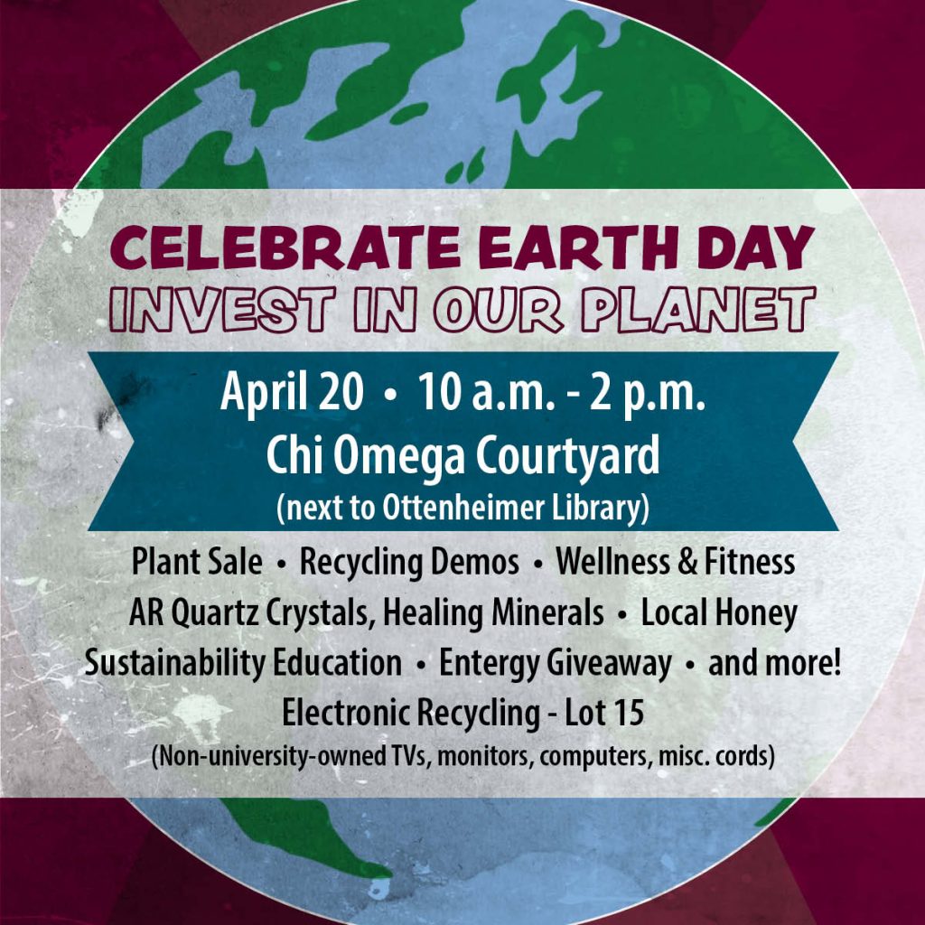 UA Little Rock will celebrate Earth Day from 10 a.m. - 2 p.m. April 20.