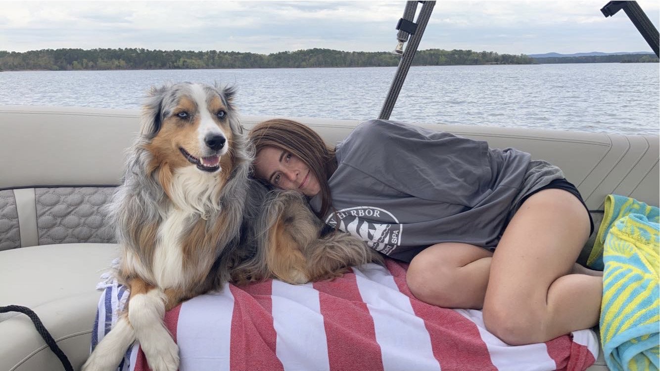 Lindsey Hutcheson and her dog Remy
