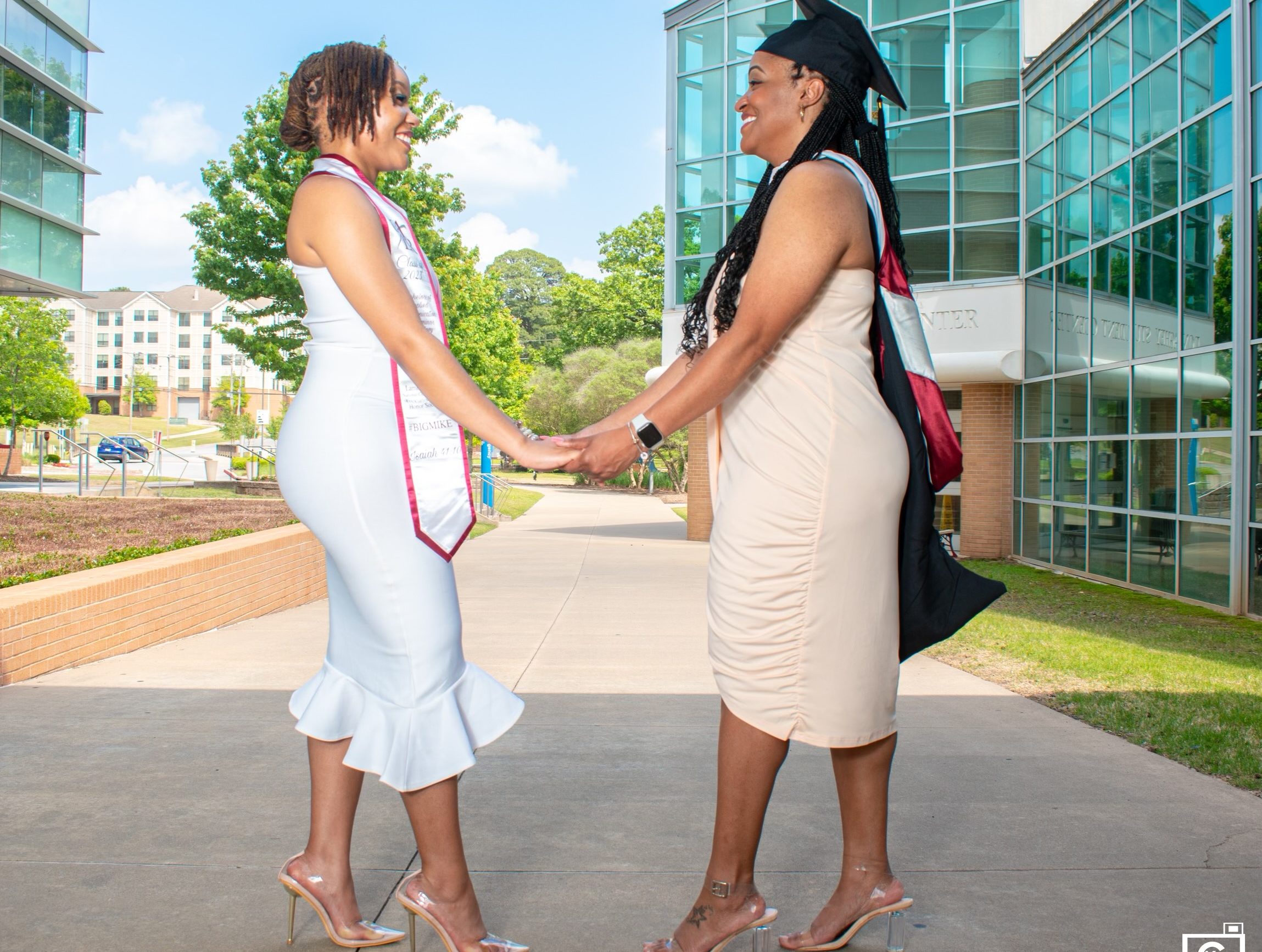 Ebene Givan graduated with a Master of Arts in applied communication studies this spring, while her daughter, Aliya Givan, has earned a bachelor’s degree in applied communication.