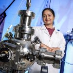 Graduate student Ranjitha Hariharalakshmanan won a prestigious scholarship from the AVS for her materials science research into a new way to purify water. Photo by Benjamin Krain