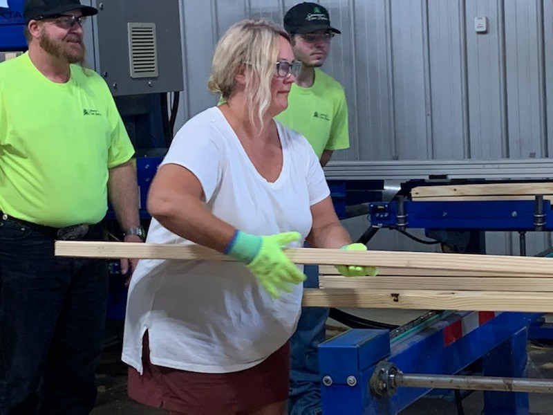 Teacher Amanda Smith took a field trip to Contractor's Truss System, Inc. in Cotter as part of the Arkansas STRIVE program.