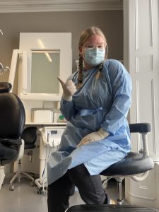 Emily DeAtley interns at the Burlington Dental Clinic in Dublin, Ireland, this summer.