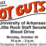 The UA Little Rock Staff Senate will hold a blood drive from 10 a.m. to 3 p.m. Monday, Oct. 30.