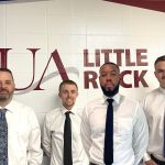 UA Little Rock students Steven Currence, Andrew Payton, Wesley Cook, and Caleb Coffman are competing in the Roofing Alliance’s 10th Anniversary Construction Management Student Competition.