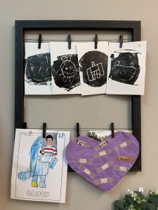 These are some of the art projects Easterseals students created during art classes with UA Little Rock students. 