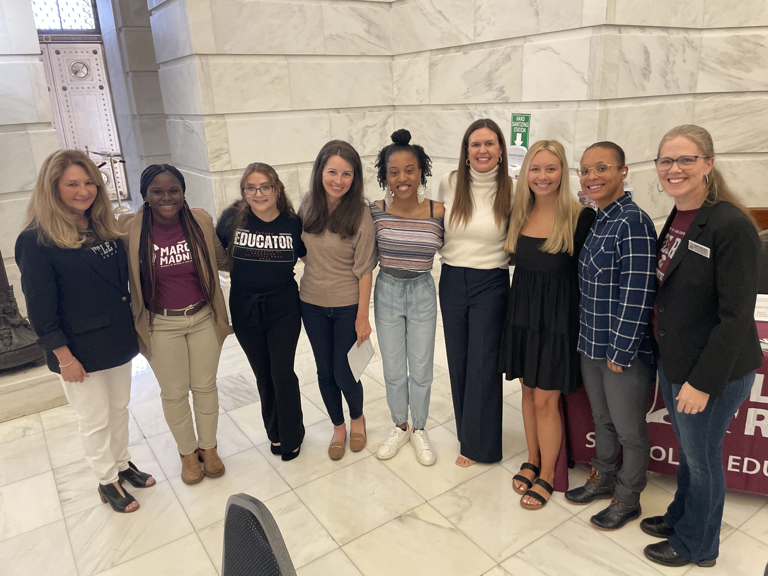 UA Little Rock professors and education students signaled their commitment to education in Arkansas by participating in the Arkansas Department of Education’s (ADHE) annual Educator Commitment Signing Day that took place at the Arkansas State Capitol on May 3.