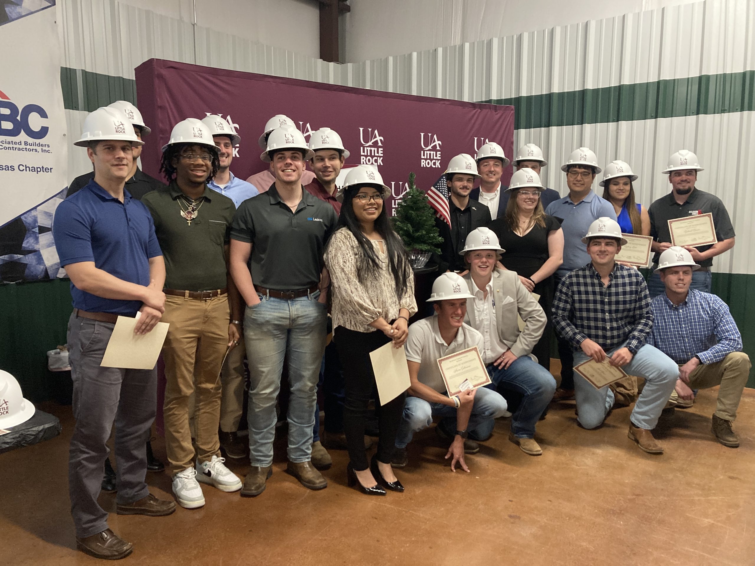 UA Little Rock honored 25 graduating students from the Department of Construction Management and Civil and Construction Engineering during the university’s second topping out ceremony.