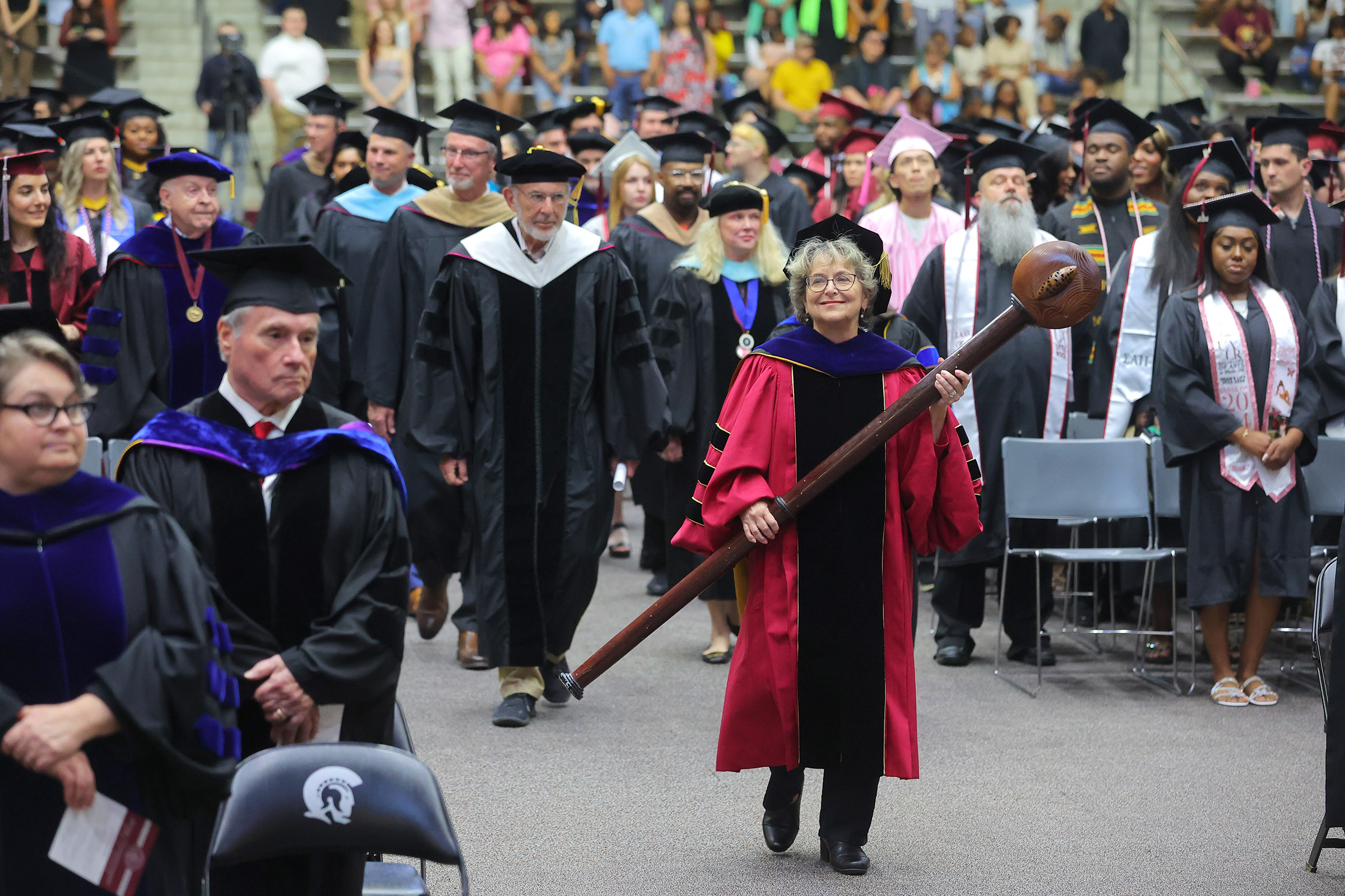 Dr. Joanne Matson leads her last Commencement Ceremony at UA Little Rock. Photo by Ben Krain.