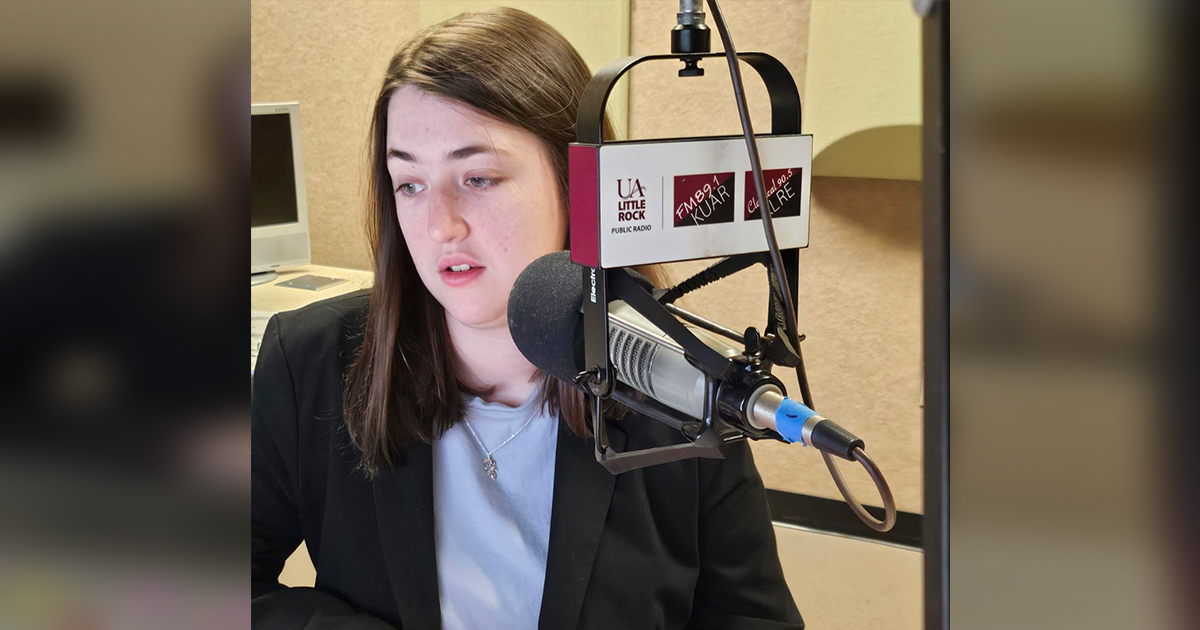 Josie Lenora delivers the news on Little Rock Public Radio.