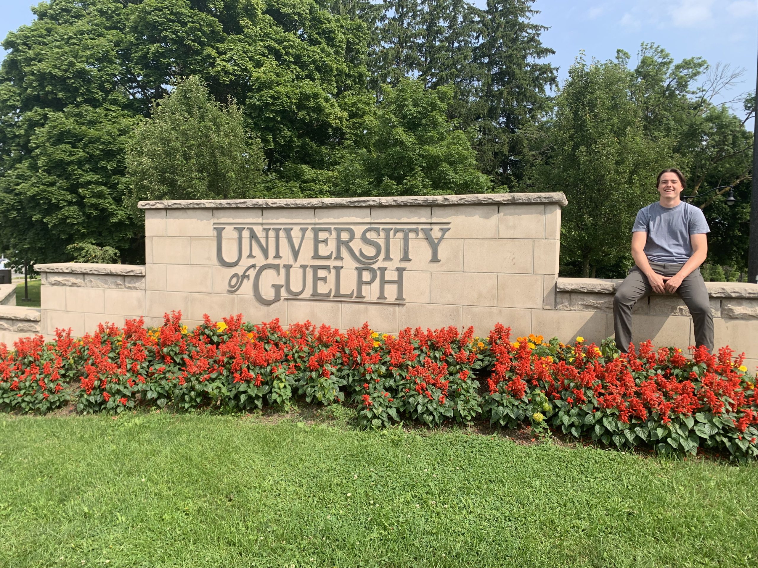 Tyler Burns spent eight weeks studying abroad at the University of Guelph.