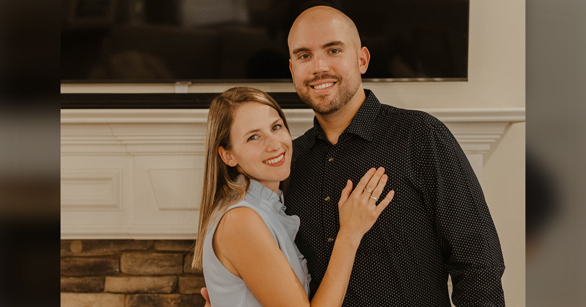 Matthew McMillian, a senior accounting major from Huntsville, Alabama, is shown with his wife Kerry.