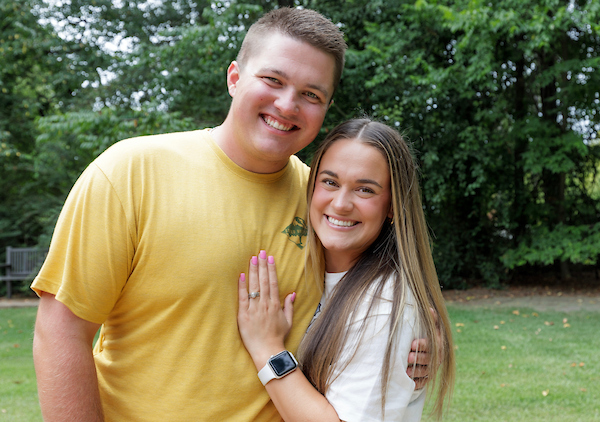 Hudson and Molly Trusty, married education majors from Benton, are spending their senior year at UA Little Rock participating in an innovative pilot teacher residency program working together at Forest Heights STEM Academy. Photo by Benjamin Krain.