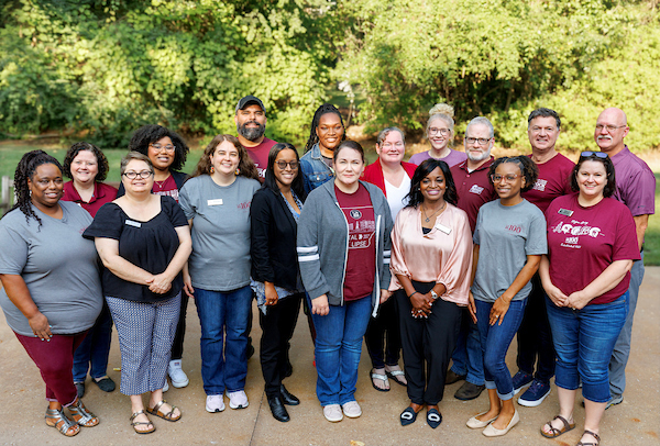 These staff and faculty members are serving on the 2024 Campus Campaign Committee for UA Little Rock. Photo by Benjamin Krain.