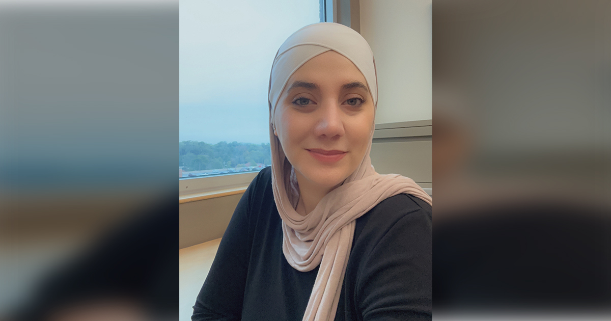 Duaa Abu Halimeh is graduating this fall with a master's degree in information quality.