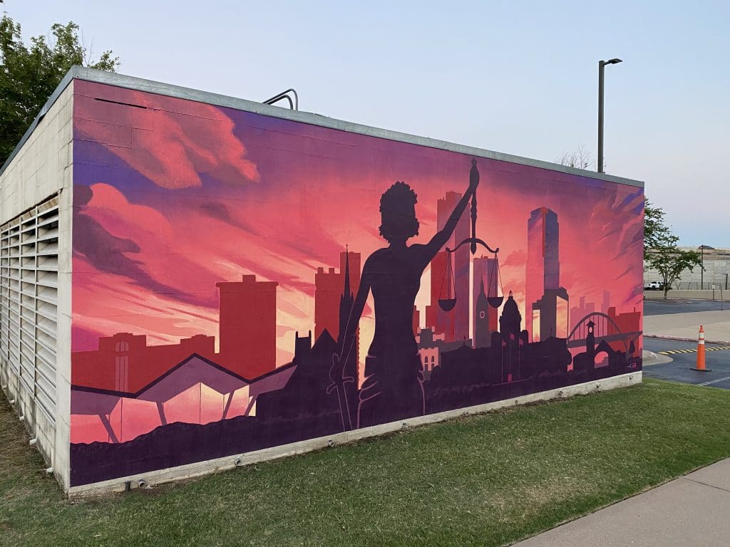 The UA Little Rock William H. Bowen School of Law and the Downtown Little Rock Partnership unveiled a new mural created by local artist Joel Boyd.