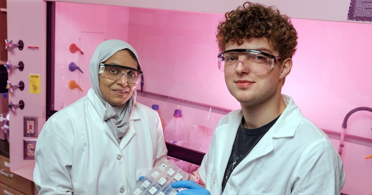 Price Sheets received a SURF grant for his research work with Dr. Noureen Siraj. Photo by Benjamin Krain.
