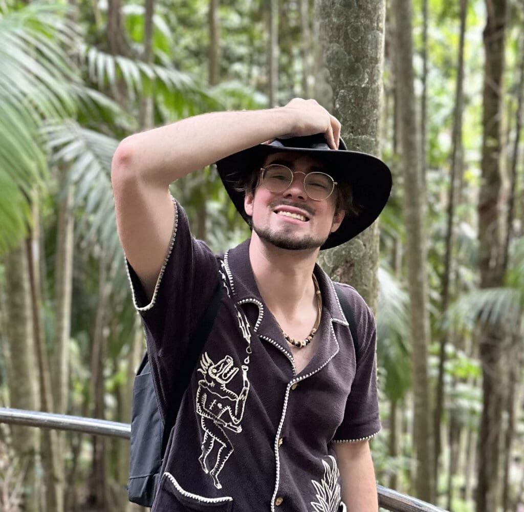 Adrian Rogers in a forest.